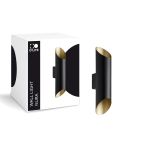 D'Lite Wandlamp Nura Zwart Up & Down 7W 250lm - 830 Warm Wit | IP44