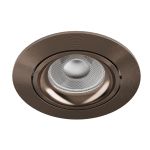 Noxion Inbouw Spot Vision MR16 Kantelbaar Glanzend Bronze | 82mm - Zaagmaat 69mm - IP20 - Incl. GU10 Fitting