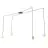 Emibig Hanglamp Fuji Staal Goud | Geschikt voor 1x E14 - Max 10W, 1x GU10 - Max 10W, 2x GX53 - Max 10W