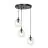 Emibig Hanglamp Cosmo Staal Zwart | Geschikt voor 3x E14 - Max 10W