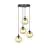 Emibig Hanglamp Cosmo Staal Zwart | Geschikt voor 4x E14 - Max 10W