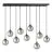 Emibig Hanglamp Cosmo Staal Zwart | Geschikt voor 9x E14 - Max 10W