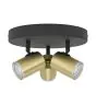Eglo Plafondlamp Consuma 1 Staal Zwart Goud | IP44 - Geschikt voor 3x GU10 
