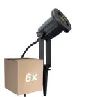 Voordeelpak 6x Nordlux Prikspot Aluminium Zwart | Geschikt voor GU10