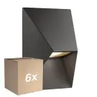 Voordeelpak 6x Nordlux Pontio Wandlamp Aluminium Zwart | IP54 - Geschikt Voor 1x GU10